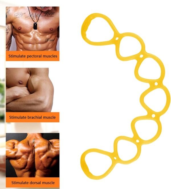 7 Ring Stretch Resistance Exercise Band, BetterJonny Workout Bands Yoga Stretching，Foot, Leg and Arm Exerciser for Home or Fitness Center Workout Walking Exercise - Image 3