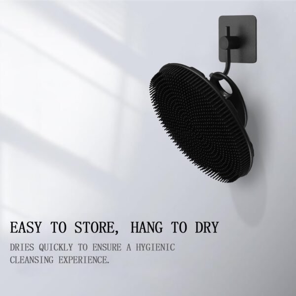 INNERNEED Food-Grade Soft Silicone Body Scrubber Shower Brush Handheld Cleansing Skin Brush, Gentle Exfoliating and Lather Well (Black) - Image 6
