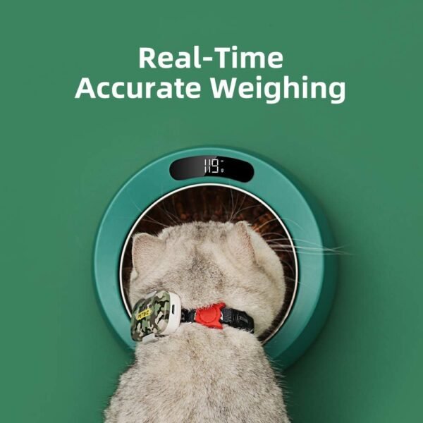 Smart Bowl for Pets, Stainless Steel Pet Bowl with Built-in Digital Scale, Feeding Suggestion (Forrest Green) - Image 4