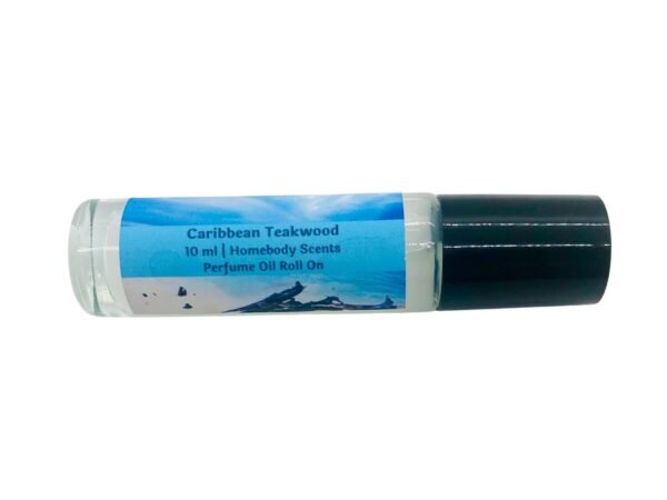 Caribbean Teakwood 10 ml Perfume Roll On, Musk Perfume, Woodsy Perfume, Teakwood Perfume, Cruelty Free, Travel Size Perfume by Homebody Scents - Image 2