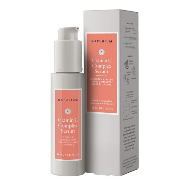 Naturium Vitamin C Complex Face Serum, Anti-Aging Facial Treatment with Hyaluronic Acid & Vitamin E, 1 oz - Image 2