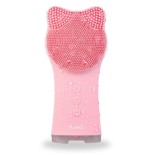 MIA Facial Cleansing Brush, Waterproof Rechargeable Face Cleansing Brush, with Soft Silicone and Adjustable Sonic Vibration, for Deep Cleansing Gentle Exfoliating and Massaging (Pink) - Image 2