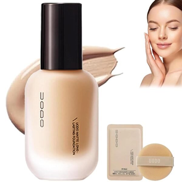Uodo Liquid Foundation, Moisturizing Light Foundation, Matte Long Lasting Foundation, Base Uodo Liquid Foundation, Hydrating And Long-Lasting Foundation For All Skin Types (Oil control #W03, one size) - Image 2