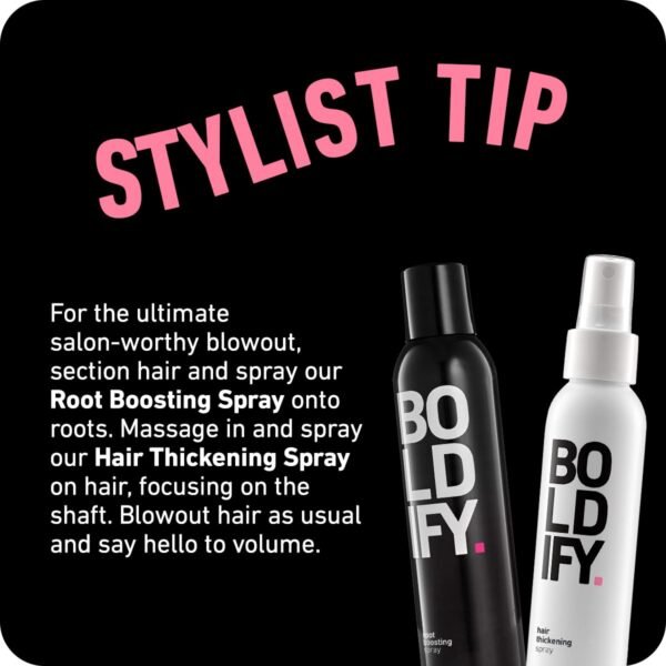 BOLDIFY Hair Thickening Spray | Volumizing and Texturizing Product for Lush, Fuller Hair | Stylist Recommended Hair Volumizer - 4 ounces - Image 9