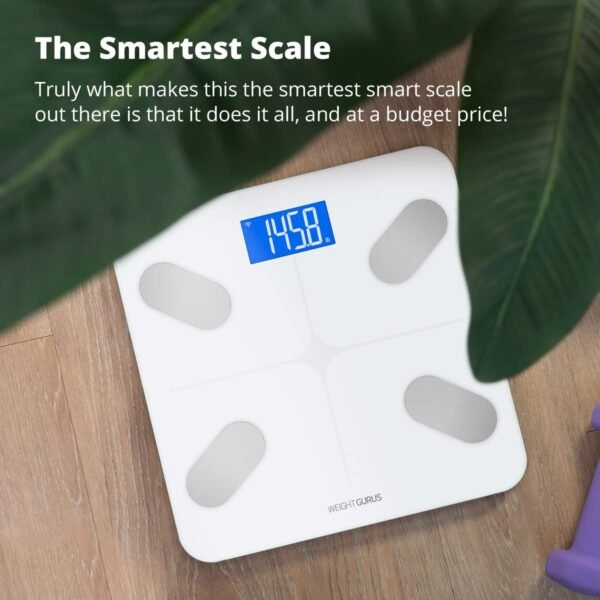 Greater Goods WiFi Bathroom Scale, Measures Weight, BMI, Body Fat, Muscle Mass, and Water Percentage, Upto 8 Users, 400 Ibs, White - Image 7