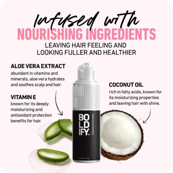 BOLDIFY Hair Texture Powder and Volumizer - Styling for Thinning Hair - Volumizing Powder for Women & Men - Travel Size - Image 7