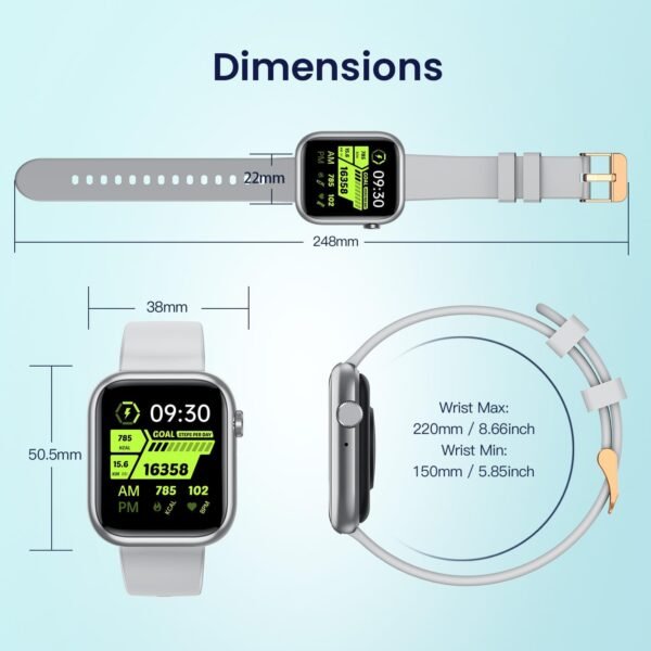 Smartwatch Women for Android Phones iOS: Smart Watches for Women Fitness Tracker 1.83" Touchscreen Waterproof Smartwatches Lady with Answer/Make Call Blood Pressure Heart Rate Sport Pedometer Monitor - Image 8