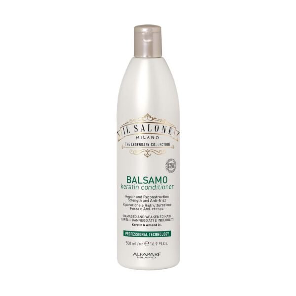 Il Salone Milano Professional Keratin Conditioner - Detangling Conditioner + Damaged Hair Treatment - Provides Frizz Control & Hair Reconstruction (16.9 oz / 500 ml) - Image 2