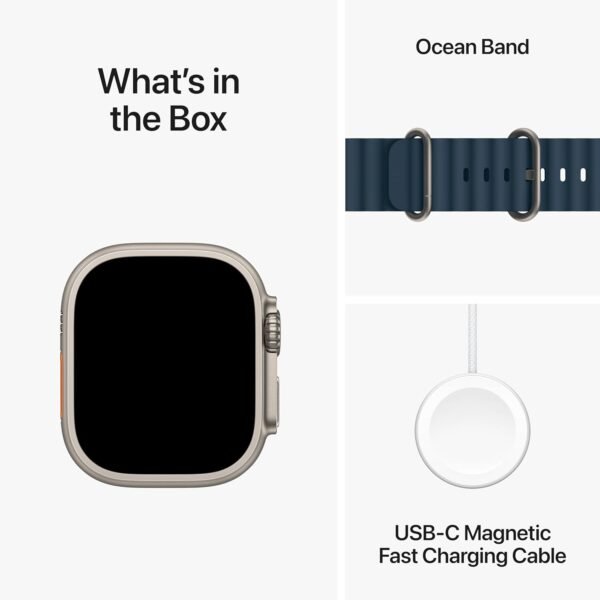 Apple Watch Ultra 2 [GPS + Cellular 49mm] Smartwatch with Rugged Titanium Case & Blue Ocean Band One Size. Fitness Tracker, Precision GPS, Action Button, Extra-Long Battery Life - Image 7