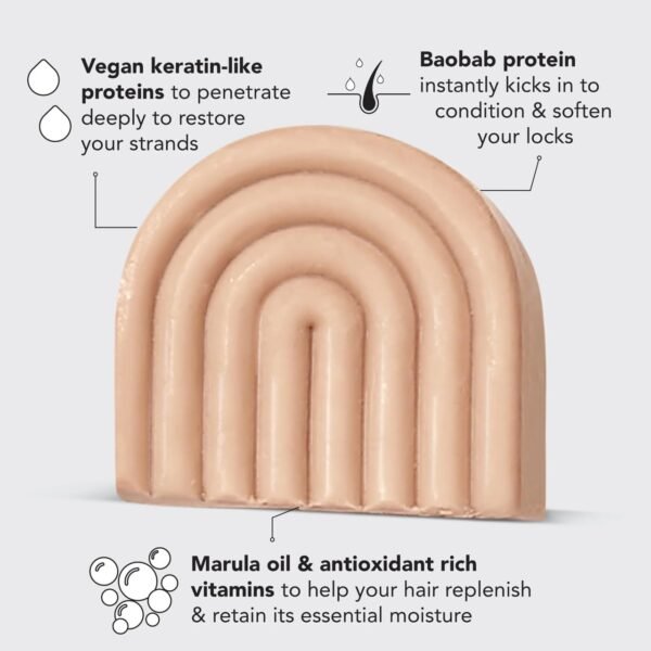 Kitsch Bond Repair Hair Mask - Strengthening Solid Treatment to Restore & Replenish | For Dry & Damaged Hair | Made in US | All Natural | Vegan | Great for All Hair Types | Zero Waste, 2.7oz - Image 9