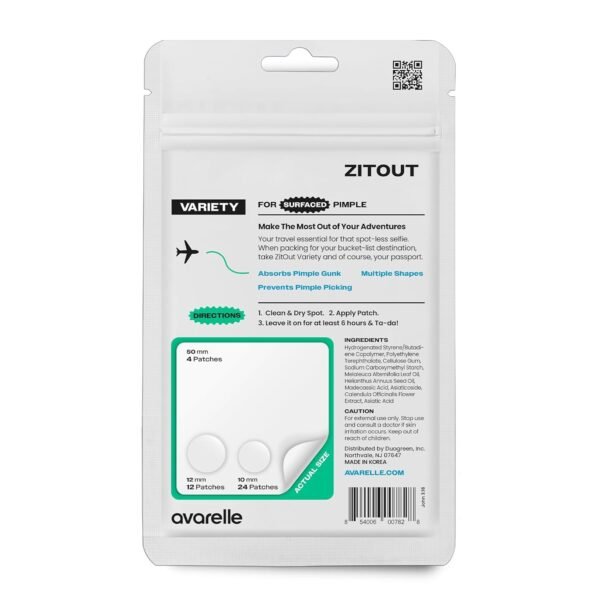Avarelle Acne Pimple Patch (40 Count) Absorbing Hydrocolloid Spot Treatment with Tea Tree Oil, Calendula Oil and Cica, Certified Vegan, Cruelty Free (VARIETY / 40 COUNT) - Image 8