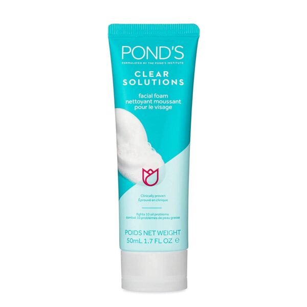 Pond's Clear Solution, Foaming Face Wash, Removes Excess Oil, Face Cleanser, 1.7 Fl Oz (Pack of 3) - Image 3