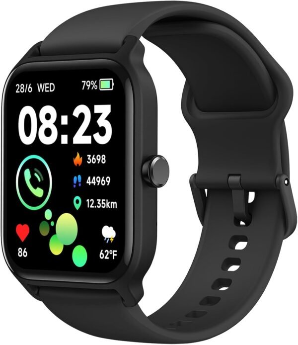 Smart Watch for Men Women (Answer/Make Call), 1.8" Touch Screen Activity Trackers for Android iPhone Compatible with Alexa Built in, Fitness Heart Rate Blood Oxygen Sleep Monitor, IP68 Waterproof - Image 2