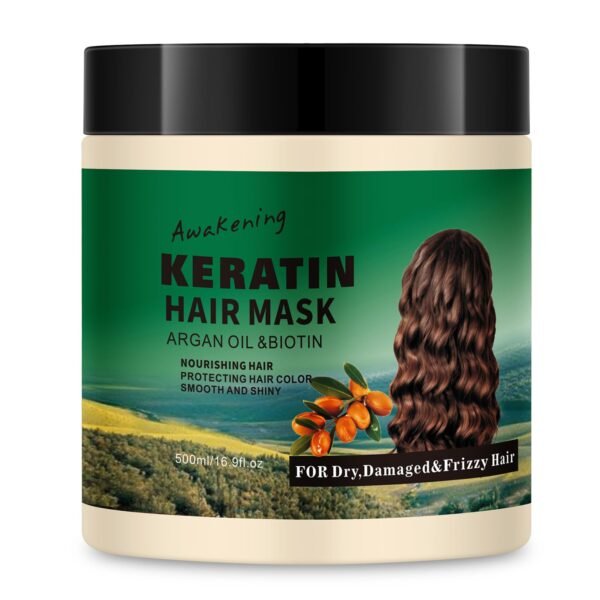 7-Day Repair Keratin Hair Mask - Hydrating & Deep Repair with Argan Oil for Dry, Damaged, Frizzy Hair - Paraben-Free, 16.9 Fl Oz - Image 2