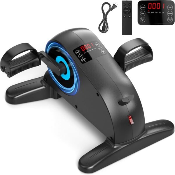 Motorized Under Desk Bike Pedal Exerciser, LUBBYGIM Electric Mini Exercise Bike for Seniors Rehab Training, Arm/Leg Fitness & Physical Therapy, 12 Adjustable Speed & ‎2025 Upgraded Version - Image 2