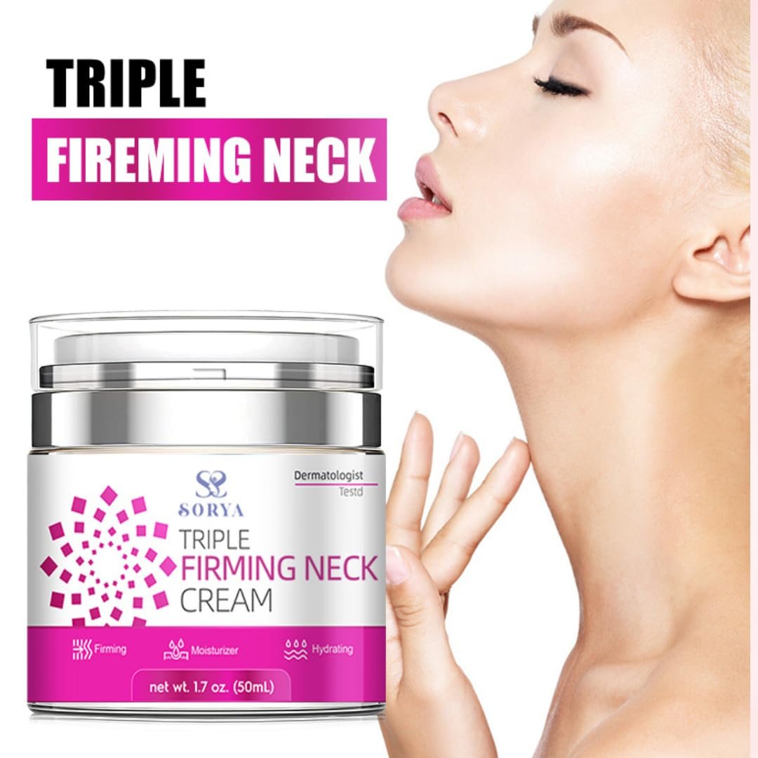 SORYA Neck Firming Cream Anti-Aging To Reduce Wrinkles Neck Firming Cream Moisturizer with Retinol, Collagen & Hyaluronic Acid for Men & Women, - Image 8