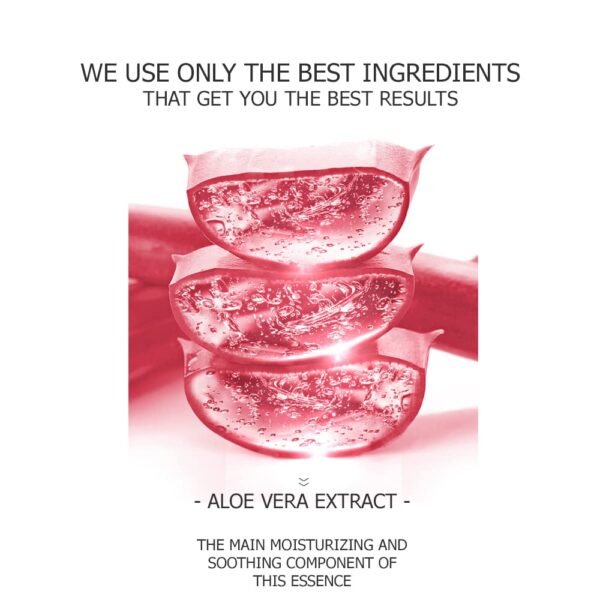 BIOAQUA Aloe Vera Extract Pink Gel Hydrating Moisturizing Soothing Skin Care Essence 300g/10.58oz - Image 4