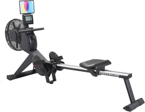 Air Resistance Rower Machine with Max Resistance of 66 LBS, Durable Metal Frame Row Machine, 16 Levels of Adjustable Resistance, Rowing Machines for Home with an Ergonomicall Designed Seat - Image 8