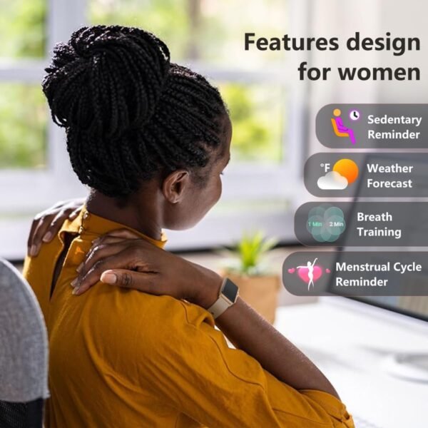FITVII Health Fitness Tracker, 24/7 Blood Pressure Heart Rate Monitor, Smart Watch (Answer/Make Calls) with Blood Oxygen Sleep Tracking Watch, Waterproof Step Calorie Activity Tracker for Women Men - Image 8