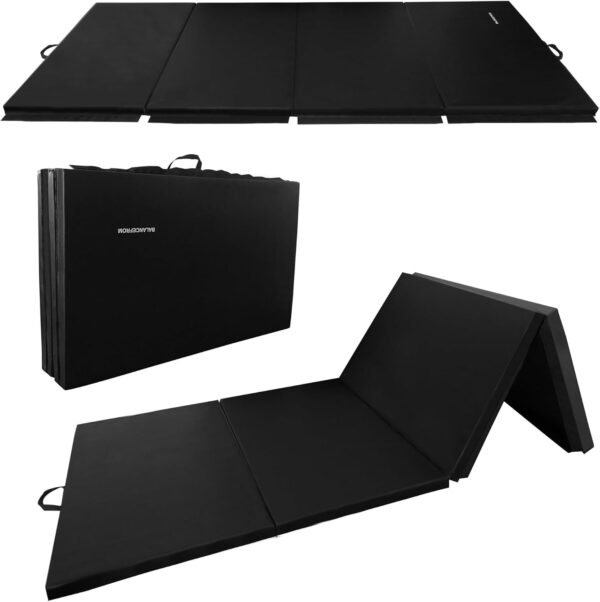 Folding Exercise Aerobics Mat, 4'x8'x2" Extra Thick High Density Gymnastics Mat, Anti Tear Exercise Aerobics Mats for MMA, Stretching, Cheerleading Martial Arts, Gymnastic - Image 2
