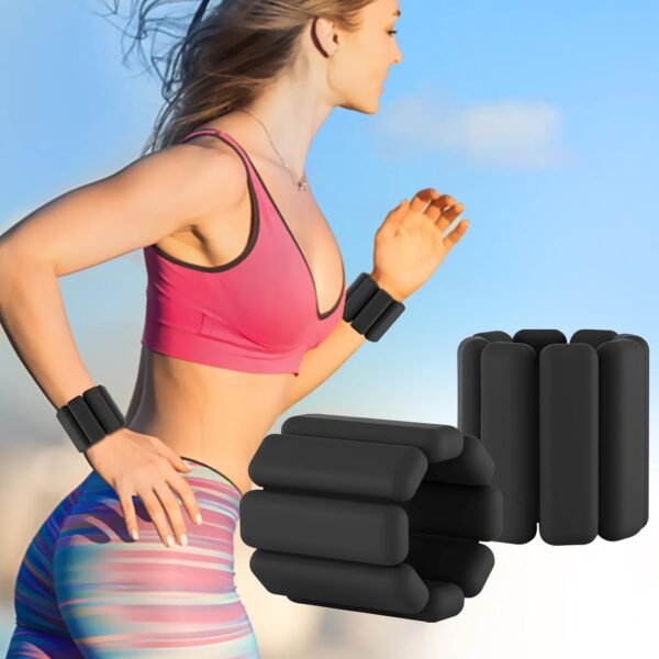 Wearable wrist weights and ankle weights ，1-2 lb. per pair， Soft touch adjustable Counterweight，ankle weights for women and man，gym Aerobic exercise, rehabilitation training, dance, swimming ，run - Image 2