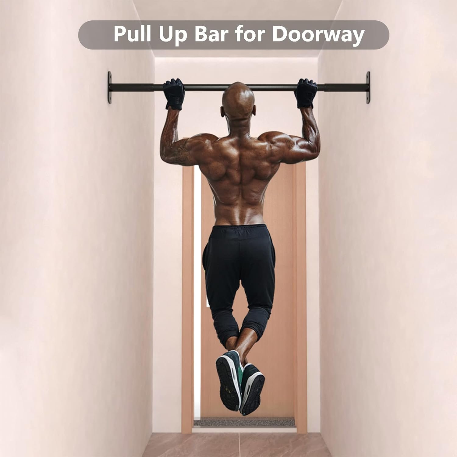 Adjustable Chin Up Bar Doorway Wall Mounted Pull Up Bar, Heavy Duty Steel Indoor Pull Up Bar Strength Training Equipment for Home Gym Exercise Fitness, Max Load-Bearing 660lbs - Image 7