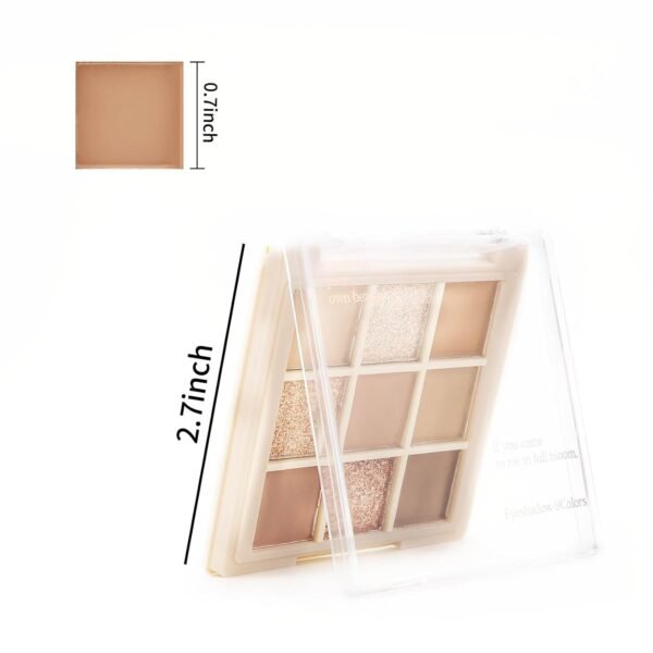 Boobeen Nude Eyeshadow Palette - Matte and Shimmer Makeup, Highly Pigmented Creamy Eye Shadow Powder, Create a Neutral Eye Look, Long Wearing - Image 6