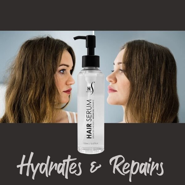 HerStyler Argan Oil Serum for Hair - New Packaging - Hair Serum for Dry Damaged Hair - Anti Frizz Hair Serum - 5.07 Fl Oz / 150 Ml - Image 3