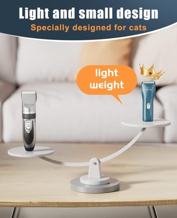 oneisall Pet Clipper for Cat Matted Hair, Pet Shaver for Cats Quiet Pet Hair Clippers Cordless Cat Clippers for Matted Hair Cat Clippers for Long Hair - Image 7