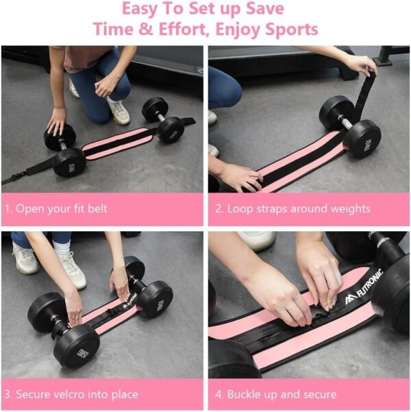 Exercise Hip Thrust Belt, Glute Trainer, Adjustable Hip Thrust Belt with Extra Padding for Dumbbells Kettlebells Gym Fitness Bodybuilding Weightlifting - Image 5