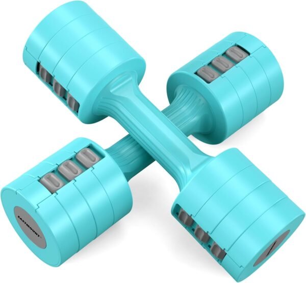 EAST MOUNT Adjustable Dumbbells 5 lb Dumbbells Set of 2 / Pair 10 lb Total Free Weights 6 in 1 Women Hand Weights for Home,Office,Gym Exercise Training 2lb 3lb 4lb 5lb Fast Adjust - Image 2