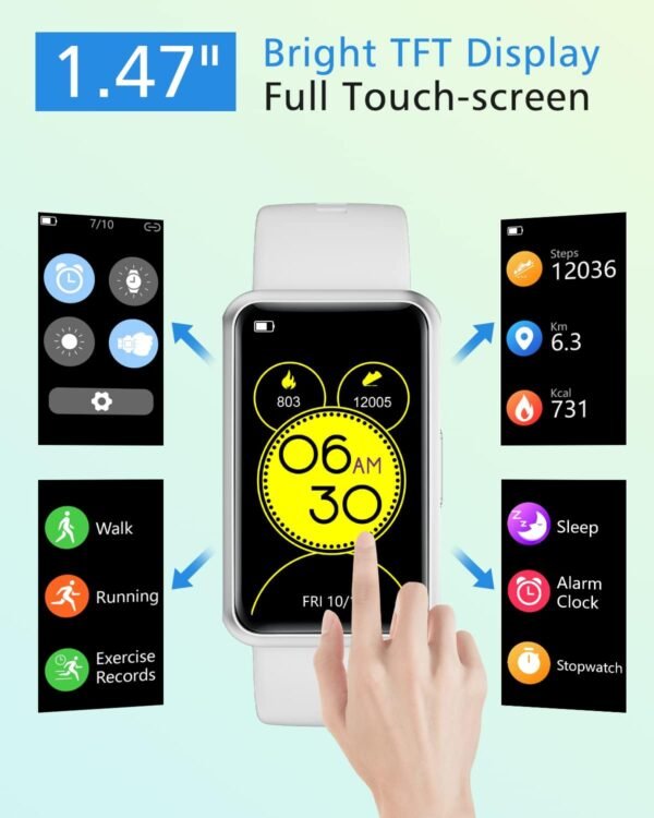 Fitness Tracker No Bluetooth No APP/Phone Required, Fitness Watch Pedometer Waterproof for Men Women Parents - Image 4