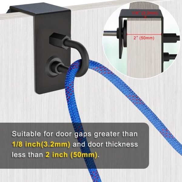 Kipika Door Anchor for Resistance Bands, Heavy Duty Door Anchor Attachment, Workout Door Mount Anchors for Body Weight Straps, Strength Training, Physical Therapy Exercise, Home Gym - Image 4