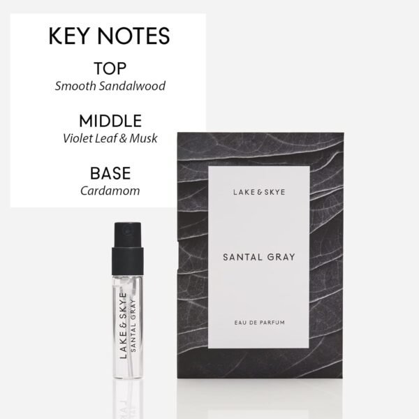 Lake & Skye Santal Gray Eau de Parfum, Long Lasting Fragrance, 0.06 fl oz (2 ml) - Aromatic, Woody, Spicy - Image 5