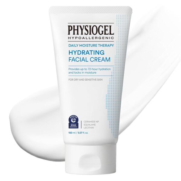 Physiogel Hydrating Facial Cream Moisturizer, Provides 72 hrs of Hydration for Normal to Dry Sensitive Skin, Fragrance Free, Strengthens Skin Barrier, Face Cream for Men & Women, Ceramide, Squalane - Image 2