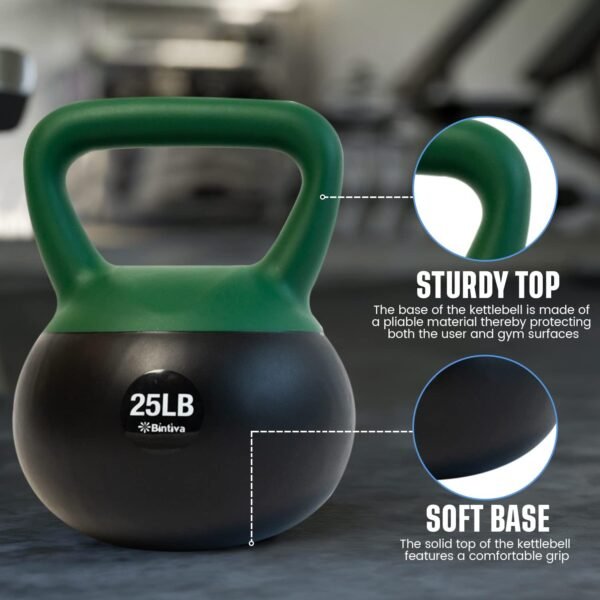 bintiva Soft Kettlebells - Sea and Iron Sand Filled Weights for Women and Men - Color Coded Kettle Bell Sets - Image 8