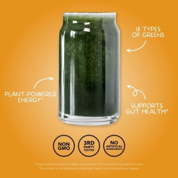 Clean Simple Eats Tropical Greens Powder Mix, Greens Superfood Powder Smoothie & Juice Mix, Gluten Free, Includes Powerhouse Superfoods Chlorella & Spirulina Powder Organic (30 Servings) - Image 5