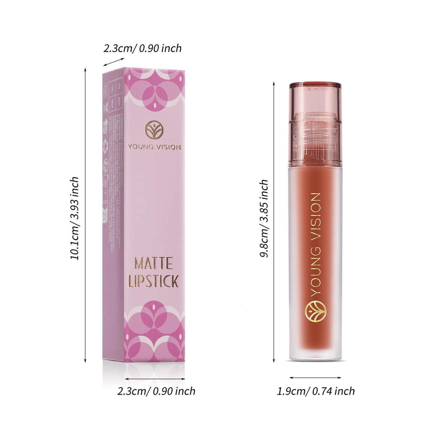 YOUNG VISION Nude Matte Lipstick – Velvety Liquid Lip Cream, Smooth Application, Comfortable Wear with a Soft Finish, Available in Nude & Vibrant Shades – Keeps Lips Soft and Hydrated - Image 9