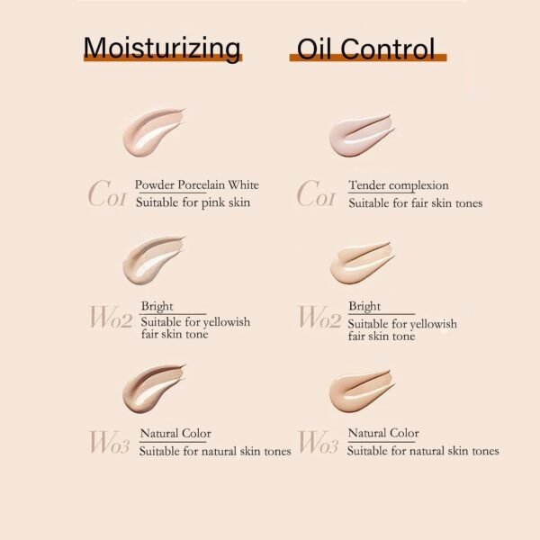 UO-DO Liquid Foundation, Moisturizing Light Foundation, Matte Long Lasting Foundation, Hydrating Waterproof and Light Long-Lasting Foundation for All Skin Types (Oil Control, W03 Warm Skin) - Image 5