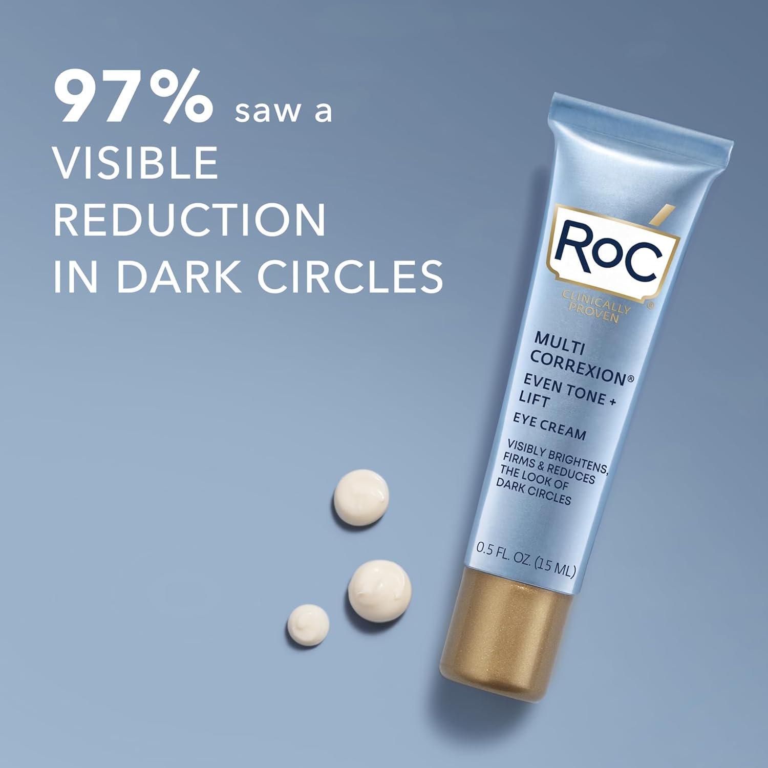 RoC Multi Correxion 5 in 1 Anti-Aging Eye Cream for Puffiness, Under Eye Bags & Dark Circles, Skin Care Treatment with Shea Butter, (.5 oz) with Night Cream Packette (Packaging May Vary) - Image 3