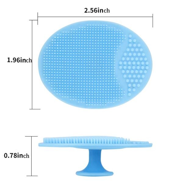 Face Scrubber,2 Pack Soft Silicone Scrubbies Facial Cleansing Pad Face Exfoliator Face Scrub Face Brush Silicone Scrubby for Massage Pore Cleansing Blackhead Removing Exfoliating,Cool Gift for Girl - Image 3