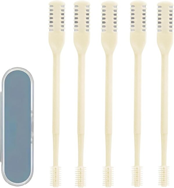 Nasal Hair Cutter, Double Sided Nose Hair Knife, 360° Nostril Hair Remover Tool, Nose Hair Trimmer for Men Women, with Soft Cleaning Brush - Image 2