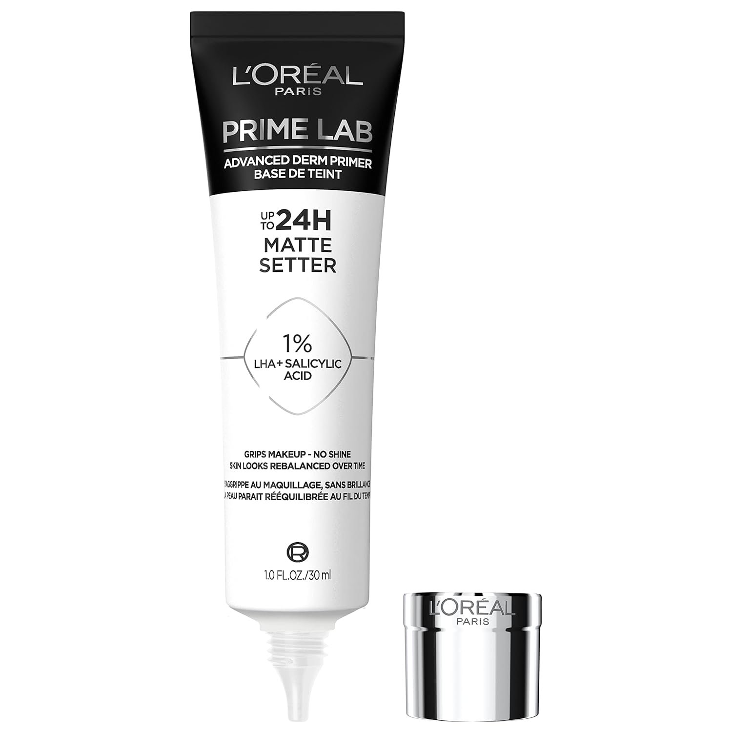 L'Oreal Paris Prime Lab Up to 24H Matte Setter Face Primer Infused with Salicylic Acid to Grip and Extend Makeup with a No Shine Finish, 1.01 Fl Oz - Image 2