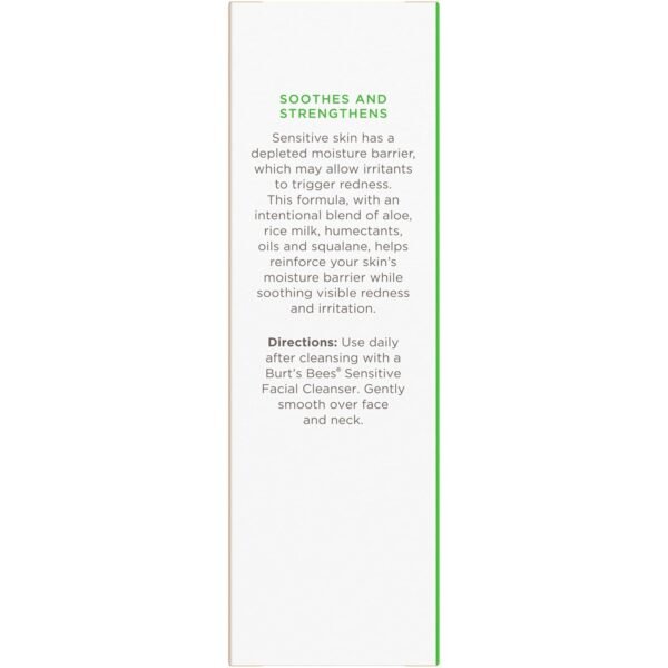 Burt's Bees Calming Day Face Lotion With Aloe and Rice Milk, Soothing Face Lotion for Sensitive Skin, 98.9 Percent Natural Origin Skin Care, 1.8 oz. Bottle - Image 19