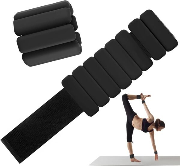 Wearable wrist weights and ankle weights ，1-2 lb. per pair， Soft touch adjustable Counterweight，ankle weights for women and man，gym Aerobic exercise, rehabilitation training, dance, swimming ，run - Image 2