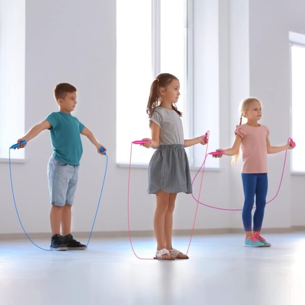Aneco 30 Pack Kids Jump Rope Set 7.3 Feet Outdoor Jump Ropes Colorful Kids Jumping Ropes Great Sports Activities Birthday Party Favors Gifts - Image 6