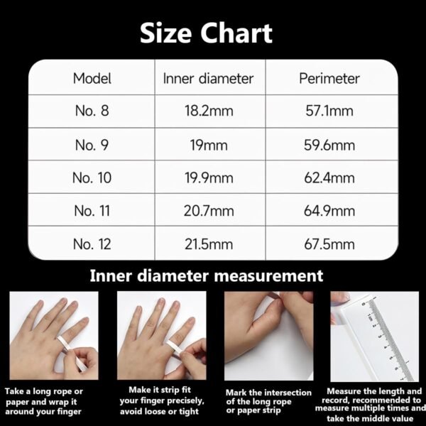 Smart Rings for Women Men Health Rings with Charging Case, Display Screen, IP68 Waterproof, Fitness Tracker with Heart Rate, Blood Oxygen, Sleep Tracker, Step Tracker (Black, 11#) - Image 6