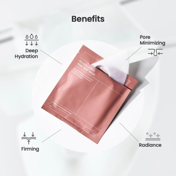 BIODANCE Bio-Collagen Real Deep Mask, Hydrating Overnight Hydrogel Mask, Pore Minimizing, Elasticity Improvement, 34g x4ea - Image 6
