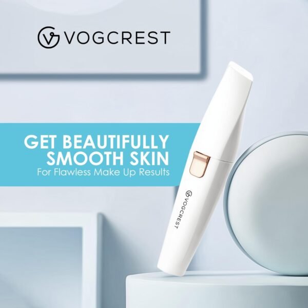 Eyebrow Facial Trimmer: 2 in1 Rechargeable Facial Hair Removal and Eyebrow Shaver - Face Lips Body Painless Facial Razor with Built-in LED Light (White) - Image 9