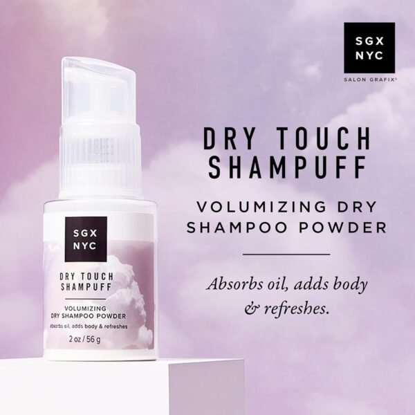 SGX NYC Dry Touch Shampuff - Volumizing Dry Shampoo Powder That Absorbs Excess Oil - Non Aerosol Dry Shampoo - Fresh and Bouncy Hair - 2 pc - Image 3